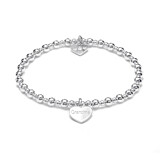 Mini Orchid Silver Charm Bracelet - Grandma