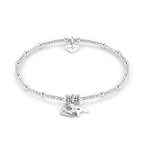 Love You Silver Charm Bracelet - Initial
