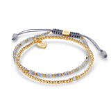Labradorite Duo Gold Plated Stack