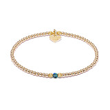 Aster Gold Plated Bracelet - Midnight Blue