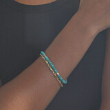 NU & MII Boho Gold Bracelet - Ocean Blue