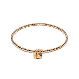 Santeenie Gold Plated Charm Bracelet - Tiny Love Lock