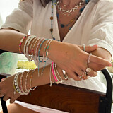 Mini Ria Silver Ring - Neon Turquoise