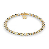 A Lot of Sparkle Gold Plated Charm Bracelet - Black Diamond