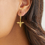 My Guardian Angel Hoop Gold-Plated Earrings