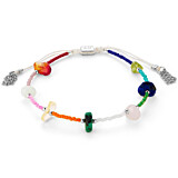 Summer Rainbow Silver Friendship Bracelet