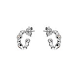 Outlet NU & MII Shine Hoop Silver Earrings