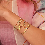Santeenie Gold Plated Charm Bracelet - Love Letter
