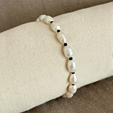Freshwater Pearl Black Bracelet
