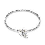 Hera Pearl Silver Charm Bracelet - Petal Pearl