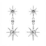 Falling Star Silver Dangle Earrings
