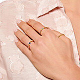 Aster Gold Ring - Blue Agate