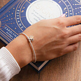 Zodiac Silver Charm Bracelet - Star Initial