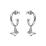 Papillon Silver Hoop Earrings