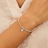 Santeenie Silver Charm Bracelet - Solid Heart