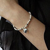 Milan Silver Charm Bracelet - Solid Heart