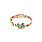 Papillon Gold Plated Ring - Neon Hues