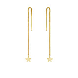 Outlet Galaxy Star Gold Pull Through Earrings