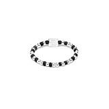 Serasi Black Silver Ring