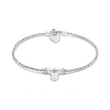 Ceremony Silver and Pearl Charm Bracelet