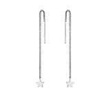 Outlet Galaxy Star Silver Pull Through Earrings
