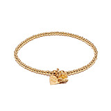 Santeenie Gold Charm Bracelet - Rose Bud