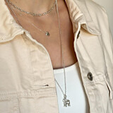 Outlet Maltese Cross Dog Charm Silver Necklace