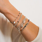 Crystal Delight Silver Bracelet Stack