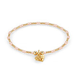 Fiore Gold Plated Charm Bracelet - Flower Cup