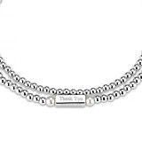 Phoebe Looped Personalised Sterling Silver Bracelet - Pearl