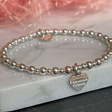 Mini Orchid Silver Charm Bracelet - Fabulous Friend