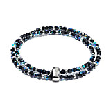 Blisski Silver Bracelet - Jet Black AB