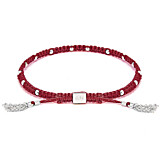Amigo Silver Bracelet - Burgundy