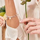 Personalised Blossom Mirage Silver Bracelet