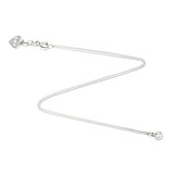 Tiny Crystal Heart Silver Necklace