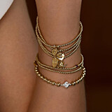 Santeenie Gold Plated Charm Bracelet - Robin