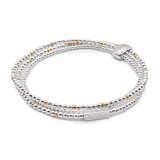 Verity Looped Personalised Silver and Gold Plated Bracelet