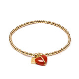 Santeenie Imogen Heart Gold-Filled Charm Bracelet - Choice of Colour