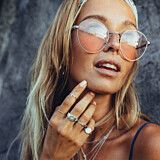 Outlet NU & MII Double Silver Ring Set