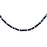 Mini Blisski Silver Necklace - Black Crystal