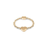 Dainty Boxed Heart Gold Plated Ring