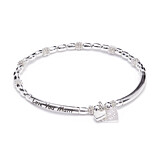 Love You Mum Silver Charm Bracelet - Boxed Heart
