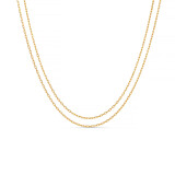 NU & MII Sicily Double Chain Gold Plated Necklace