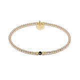 Aster Gold Plated Bracelet - Jet Black