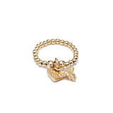 Santeenie Gold Charm Ring - Tiny Bee