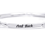 Love You to the Moon and Back Silver Charm Bracelet