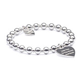 Orchid Silver Charm Bracelet - Love You to the Moon and Back
