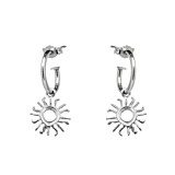 Sunshine Silver Hoop Earrings