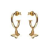 Papillon Gold Plated Hoop Earrings