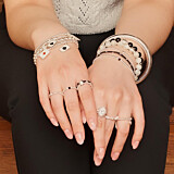 Serasi Duo Black Silver Ring